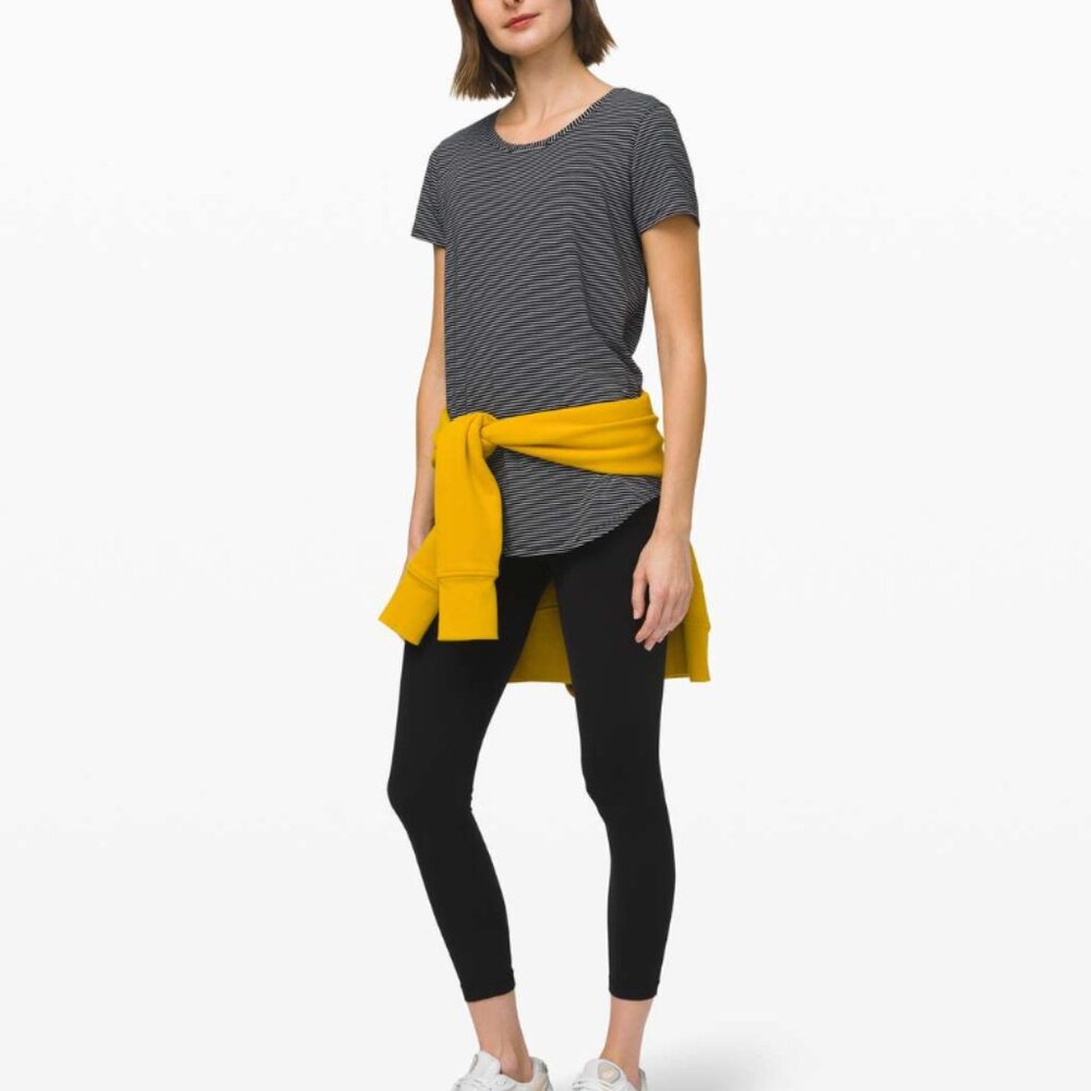 Lululemon Love Crew III - Black & White Stripe